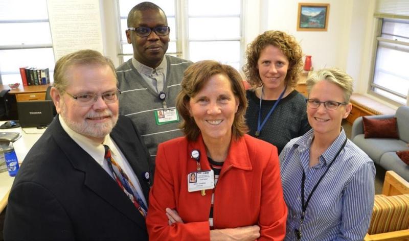 Spiritual care professionals gathered in a clinical setting